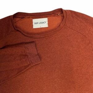 Our Legacy Sweater Men XS 44 Long Sleeve Knit Crop Crew Silk Jumper Sweatshirt